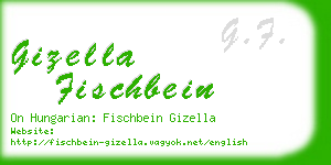 gizella fischbein business card